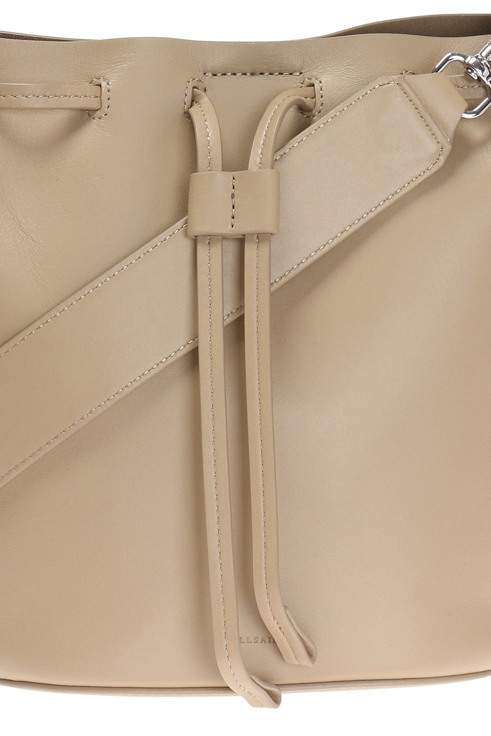 allsaints ray leather bucket bag